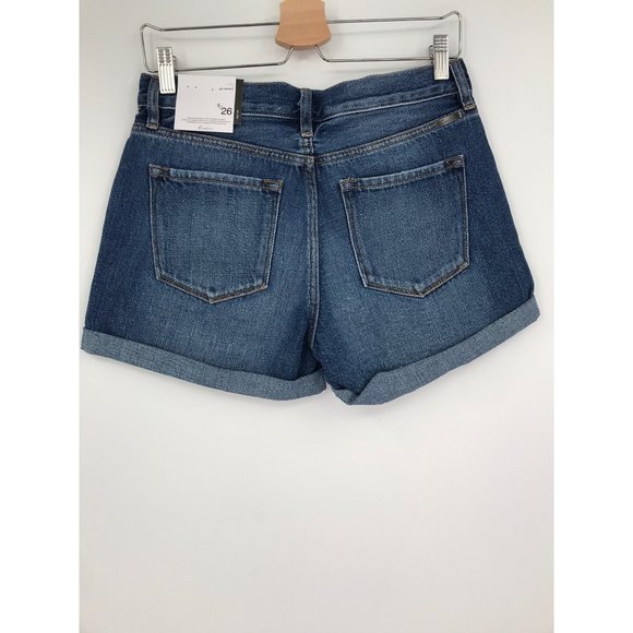 Kancan Beau High Rise Denim Jean Cuffed Shorts 5/26 NEW - Picture 3 of 8